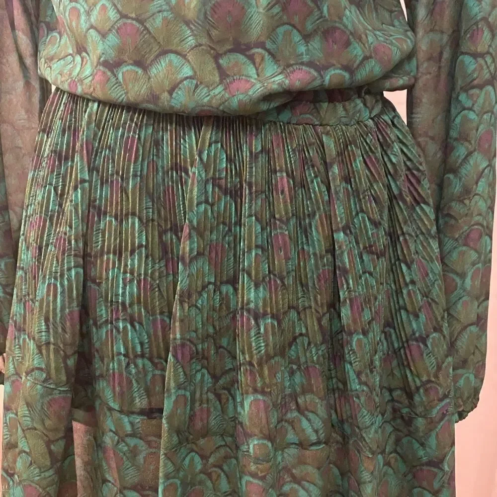 Michael Kors beautiful peacock dress, XS